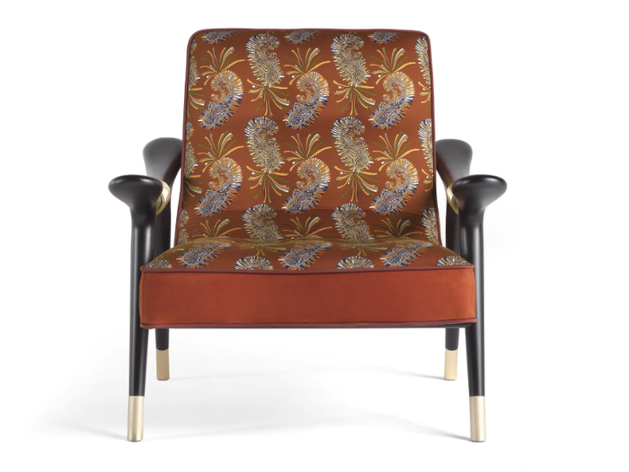 MASAI - Upholstered fabric armchair with armrests _ ETRO Home Interiors